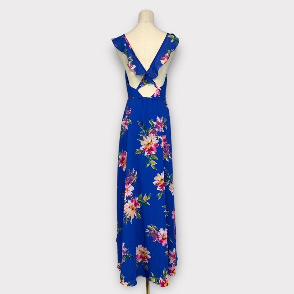 Privacy Please Fillmore Floral Ruffle Wrap Maxi Dress Size Medium - Picture 3 of 7